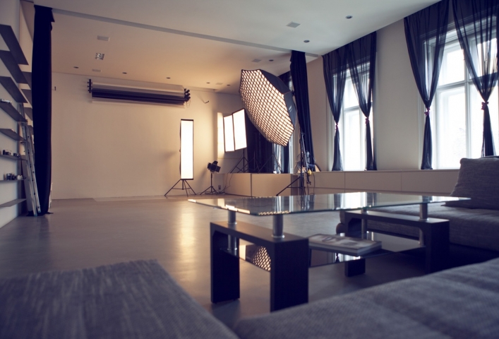 studio with interior - minimal design